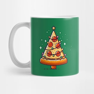 Pizza Slice Christmas Tree Mug